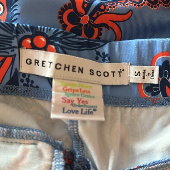 Gretchen Scott Women’s Floral Print Skippy Skort Blue & Red Sz Small Resortwear - Picture 9 of 10